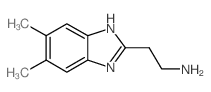 2-(5,6-二甲基-1H-苯并咪唑-2-基)乙胺结构式