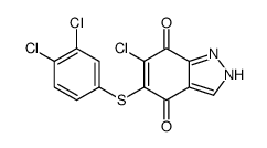6-chloro-5-(3,4-dichlorophenyl)sulfanyl-1H-indazole-4,7-dione Structure
