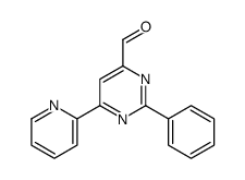 2-phenyl-6-pyridin-2-ylpyrimidine-4-carbaldehyde结构式
