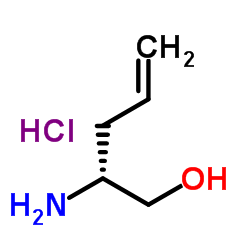 (R)-2-氨基戊-4-烯-1-醇盐酸盐结构式