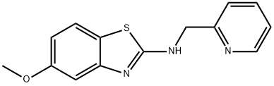 5-甲氧基-N-(吡啶-2-基甲基)-1,3-苯并噻唑-2-胺结构式