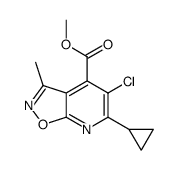 methyl 5-chloro-6-cyclopropyl-3-methylisoxazolo[5,4-b]pyridine-4-carboxylate Structure