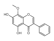 5,7-dihydroxy-8-methoxy-3-phenyl-chromen-4-one结构式