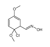 (E)-1-(6-Chloro-3,6-dimethoxy-2,4-cyclohexadien-1-yl)-N-hydroxyme thanimine结构式