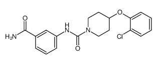 N-[3-(aminocarbonyl)phenyl]-4-(2-chlorophenoxy)piperidine-1-carboxamide Structure