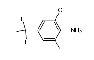 2-chloro-6-iodo-4-(trifluoromethyl)benzenamine结构式