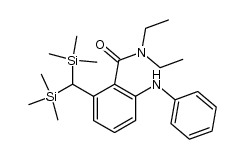 N,N-diethyl-2-(N-phenylamino)-6-[bis(trimethylsilyl)methyl]benzamide结构式
