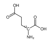 DL-谷氨酸-2-13C结构式