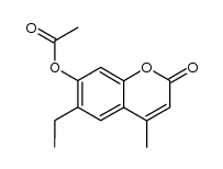 7-acetoxy-6-ethyl-4-methylcoumarin Structure