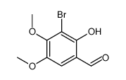 3-bromo-2-hydroxy-4,5-dimethoxybenzaldehyde Structure