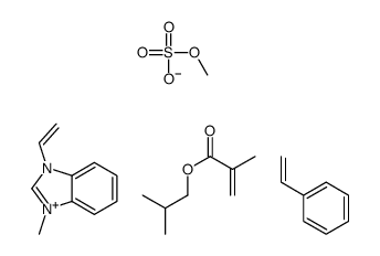 1-ethenyl-3-methylbenzimidazol-3-ium,2-methylpropyl 2-methylprop-2-enoate,methyl sulfate,styrene Structure