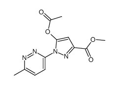 5-Acetoxy-1-(6-methyl-pyridazin-3-yl)-1H-pyrazole-3-carboxylic acid methyl ester Structure