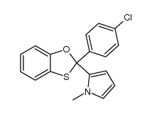 2-(2-(4-chlorophenyl)benzo[d][1,3]oxathiol-2-yl)-1-methyl-1H-pyrrole结构式