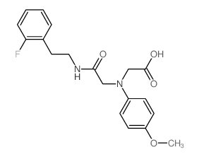 [(2-{[2-(2-Fluorophenyl)ethyl]amino}-2-oxoethyl)-(4-methoxyphenyl)amino]acetic acid结构式