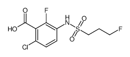 6-chloro-2-fluoro-3-(3-fluoropropylsulfonamido)benzoic acid Structure
