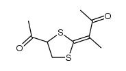 (Z)-3-(4-acetyl-1,3-dithiolan-2-ylidene)butan-2-one结构式