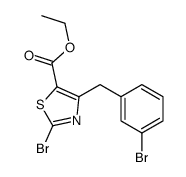 ethyl 2-bromo-4-[(3-bromophenyl)methyl]-1,3-thiazole-5-carboxylate结构式