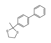2-Methyl-2-(4-biphenylyl)-1,3-dithiolane结构式