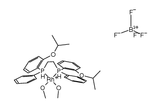 [Rh((Rp,Rp)-1,2-bis[(o-isopropoxyphenyl)(phenyl)phosphino]ethane)(MeOH)2]BF4 Structure
