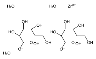 zinc,(2R,3S,4R,5R)-2,3,4,5,6-pentahydroxyhexanoate,trihydrate Structure