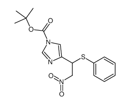 2-Methyl-2-propanyl 4-[2-nitro-1-(phenylsulfanyl)ethyl]-1H-imidaz ole-1-carboxylate Structure