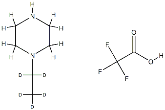 [2H5]-N-乙基哌嗪 二(三氟乙酸)盐结构式