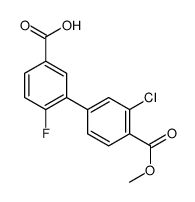3-(3-chloro-4-methoxycarbonylphenyl)-4-fluorobenzoic acid Structure