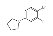 1-溴-2-氯-4-吡咯烷基苯结构式