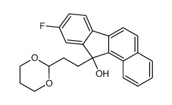 2-(2-(9-fluoro-11-hydroxybenzo(a)fluoren-11-yl)ethyl)-1,3-dioxane结构式