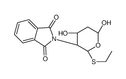 Ethyl 4,6-O-benzylidene-2-deoxy-2-phthalimido-b-D-thioglucopyranoside结构式