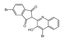 5-bromo-2-(4-bromo-3-hydroxyquinolin-2-yl)indene-1,3-dione Structure