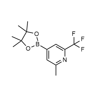 2-甲基-4-(4,4,5,5-四甲基-1,3,2-二氧杂硼戊环-2-基)-6-(三氟甲基)吡啶结构式