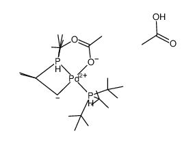 [(tri-tert-butylphosphine)Pd(CH2C(CH3)2P(t-Bu)2)(OAc)]HOAC Structure