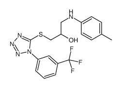 1-[(4-methylphenyl)amino]-3-[1-[3-(trifluoromethyl)phenyl]tetrazol-5-y l]sulfanyl-propan-2-ol结构式