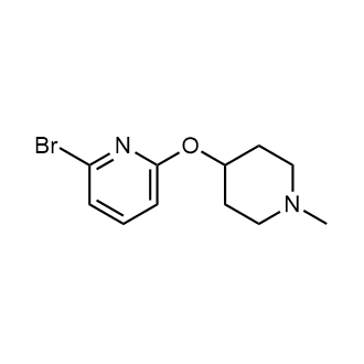 2-溴-6-((1-甲基哌啶-4-基)氧基)吡啶结构式