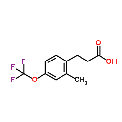 3-[2-Methyl-4-(trifluoromethoxy)phenyl]propanoic acid Structure