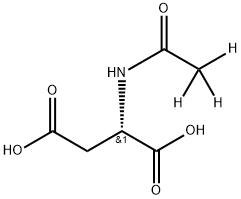 N-乙酰基-L-天冬氨酸-d3结构式