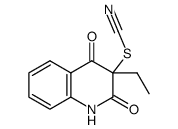 3-ethyl-1,2,3,4-tetrahydro-2,4-dioxoquinolin-3-yl thiocyanate结构式
