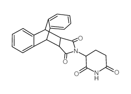 3-(5,6,7,8-Dibenzo-bicyclo<2.2.2>octan-2,3-dicarboximido)-piperidin-2,6-dion结构式