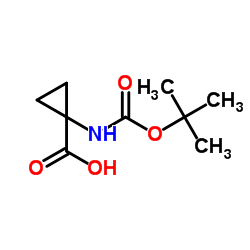 1-[(Boc)amino] cyclopanecarboxylic acid Structure