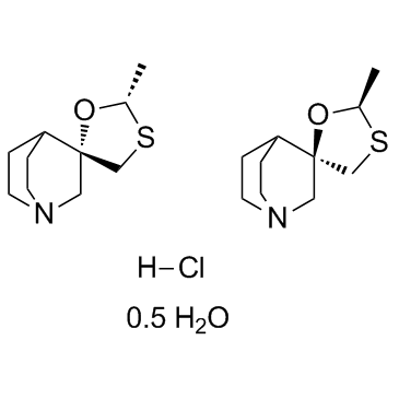 Cevimeline hydrochloride hemihydrate structure
