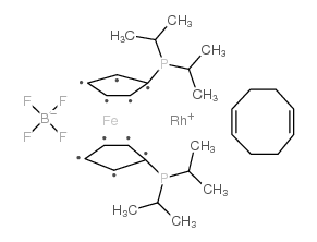 (1Z,5Z)-cycloocta-1,5-diene,cyclopentyl-di(propan-2-yl)phosphane,iron,rhodium,tetrafluoroborate Structure
