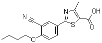 2-(4-Butoxy-3-cyanophenyl)-4-methylthiazole-5-carboxylic acid structure