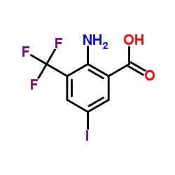 2-Amino-5-iodo-3-(trifluoromethyl)benzoic acid结构式
