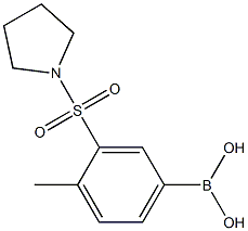 (4-甲基-3-(吡咯烷-1-基磺酰)苯基)硼酸结构式