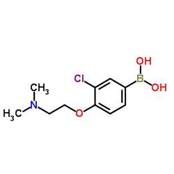 (3-chloro-4-(2-(dimethylamino)ethoxy)phenyl)boronic acid Structure