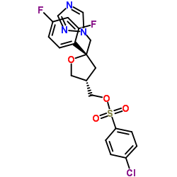 5-(2,4-二氟苯基)-5-(1,2,4-三唑-1-甲基)四氢呋喃-3-甲基]对氯苯磺酸酯结构式