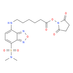Succinimidyl 6-[[7-(N,N-Dimethylaminosulfonyl)-2,1,3-benzoxadiazol-4-yl]amino]hexanoate Structure