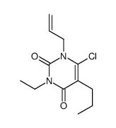 6-chloro-3-ethyl-1-prop-2-enyl-5-propylpyrimidine-2,4-dione Structure