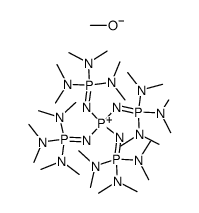 tetrakis[tris(dimethylamino)phosphoranilideneamino]phosphonium salt of methanol Structure